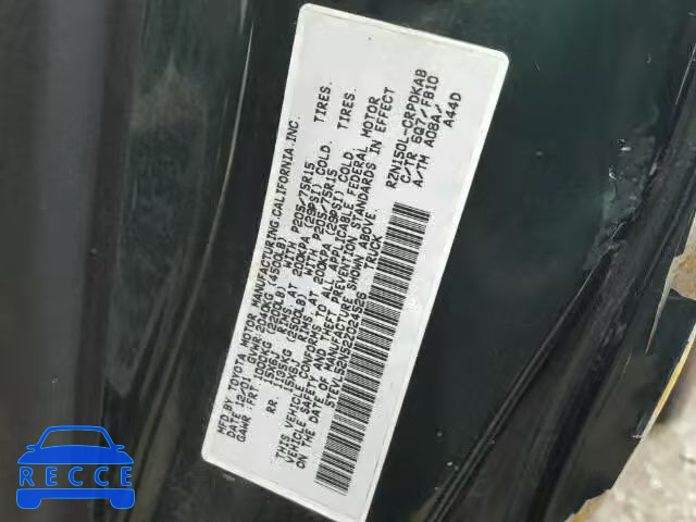 2002 TOYOTA TACOMA XTR 5TEVL52N52Z024526 image 9