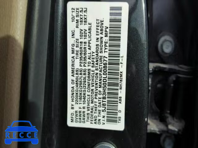 2013 ACURA RDX TECHNO 5J8TB3H50DL008677 image 8