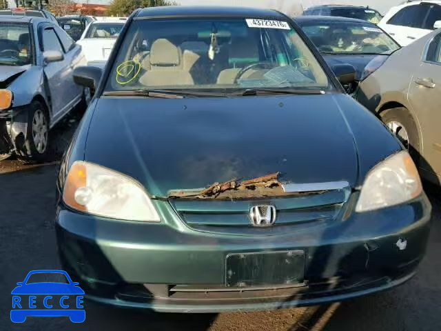 2001 HONDA CIVIC LX 2HGES16561H539231 image 9