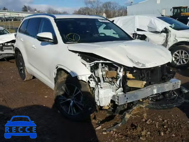 2016 TOYOTA HIGHLANDER 5TDJKRFH6GS346948 зображення 0