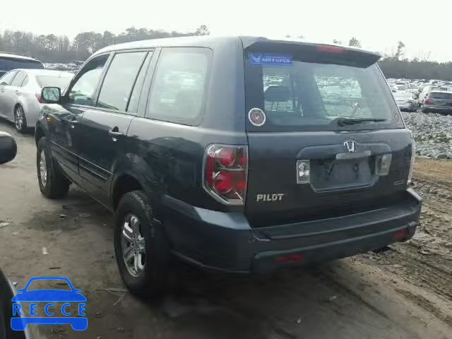 2006 HONDA PILOT LX 2HKYF18176H563207 зображення 2