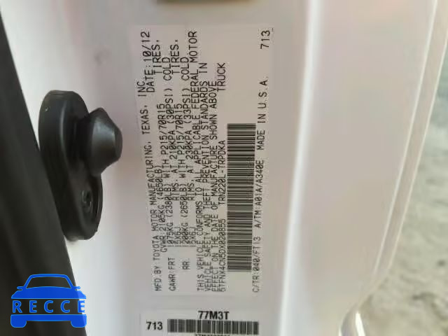2013 TOYOTA TACOMA 5TFNX4CN5DX020855 image 9