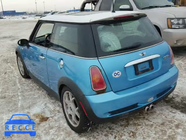 2003 MINI COOPER S WMWRE334X3TD66575 image 2