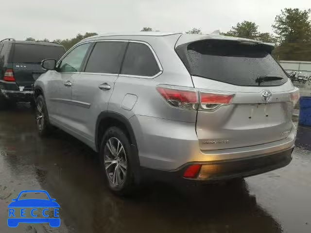 2016 TOYOTA HIGHLANDER 5TDJKRFH8GS238766 image 2