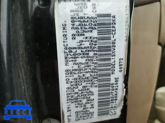 2001 TOYOTA CAMRY CE/L 4T1BG22K81U037463 image 9