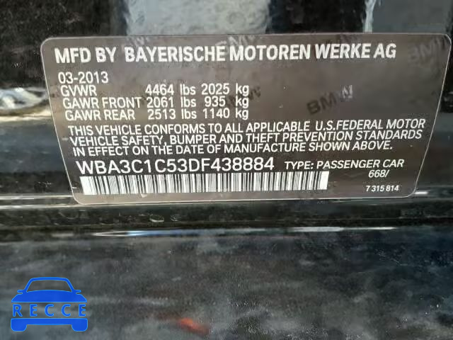 2013 BMW 328I SULEV WBA3C1C53DF438884 image 8