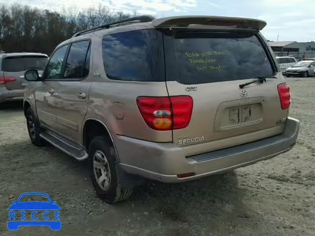 2003 TOYOTA SEQUOIA SR 5TDZT34AX3S147799 зображення 2