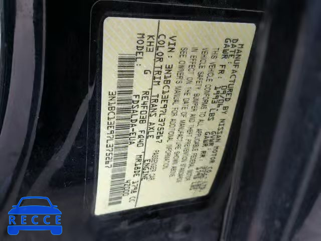 2007 NISSAN VERSA S/SL 3N1BC13E97L375267 image 8