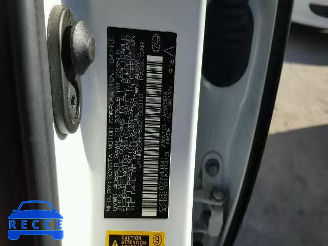 2013 LEXUS CT 200 JTHKD5BH8D2150010 зображення 9