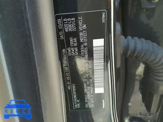 2009 VOLVO S80 3.2 YV1AS982391105853 image 9