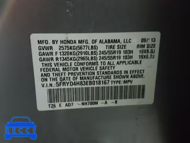 2014 ACURA MDX ADVANC 5FRYD4H83EB018167 image 9