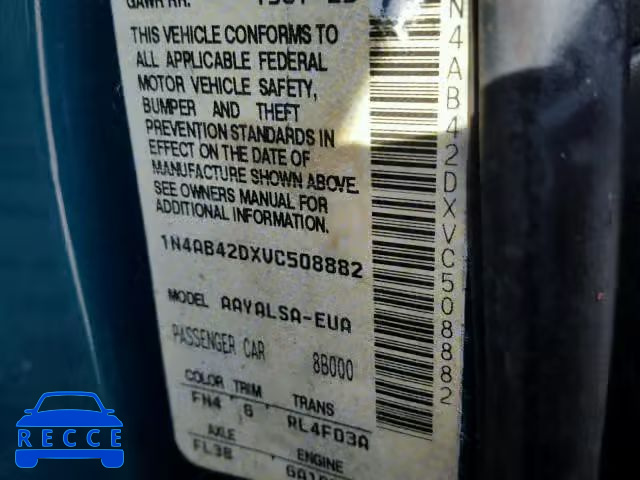 1997 NISSAN 200SX BASE 1N4AB42DXVC508882 зображення 9
