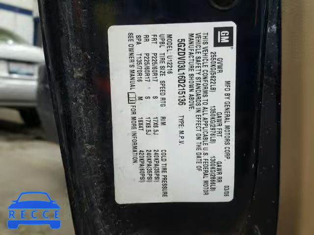 2006 SATURN RELAY 2 5GZDV03L16D215136 Bild 9