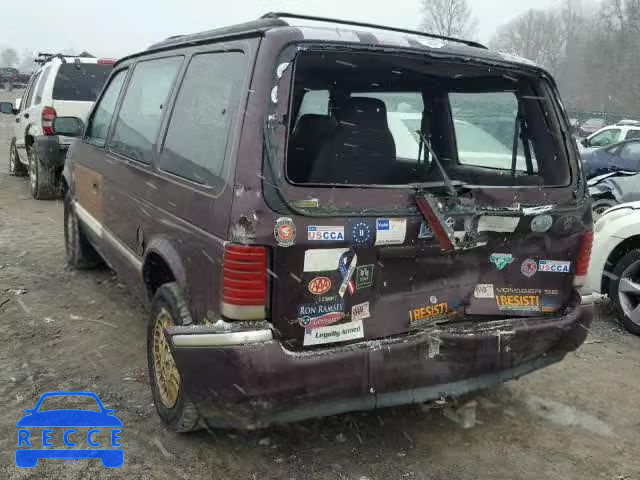 1993 PLYMOUTH VOYAGER SE 2P4GH45R3PR330264 image 2