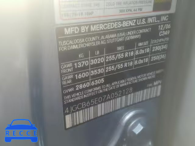 2007 MERCEDES-BENZ R 350 4JGCB65E07A052128 image 9