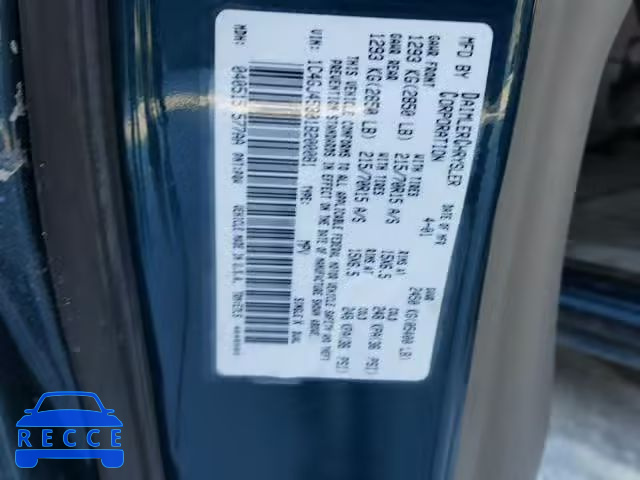 2001 CHRYSLER VOYAGER LX 1C4GJ45301B200081 image 9