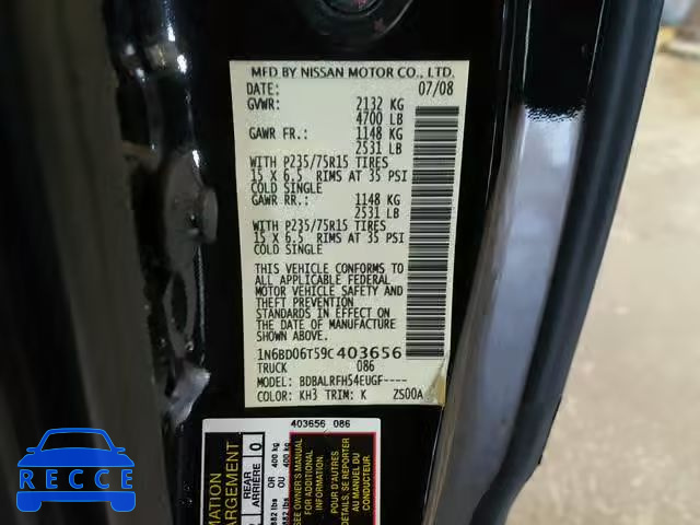 2009 NISSAN FRONTIER K 1N6BD06T59C403656 image 9