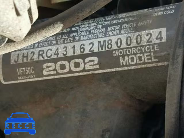 2002 HONDA VF750 C JH2RC43162M800024 Bild 9