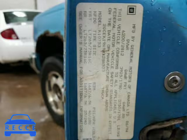1994 CHEVROLET GMT-400 K1 2GCEK19K9R1288533 зображення 9