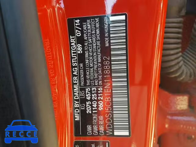 2014 MERCEDES-BENZ CLA 45 AMG WDDSJ5CB1EN118882 image 9