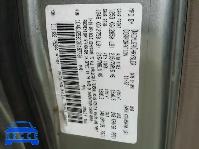 2002 DODGE CARAVAN EC 1B4GP15B22B609573 image 9