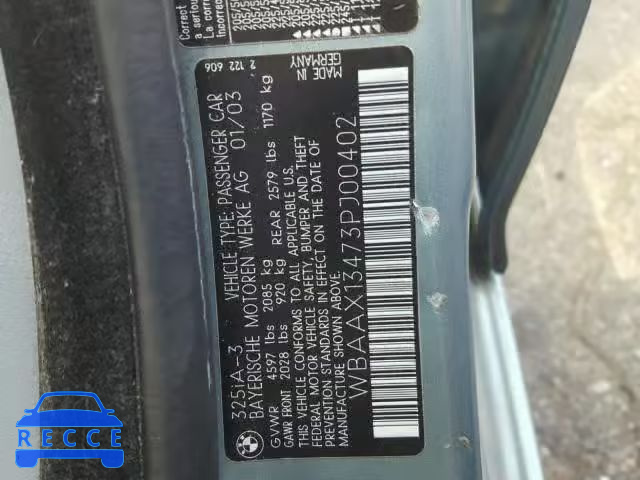 2003 BMW 325 IT WBAAX13473PJ00402 image 9