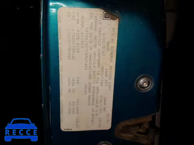 1993 GMC SIERRA K15 1GTEK14Z7PE527450 image 9