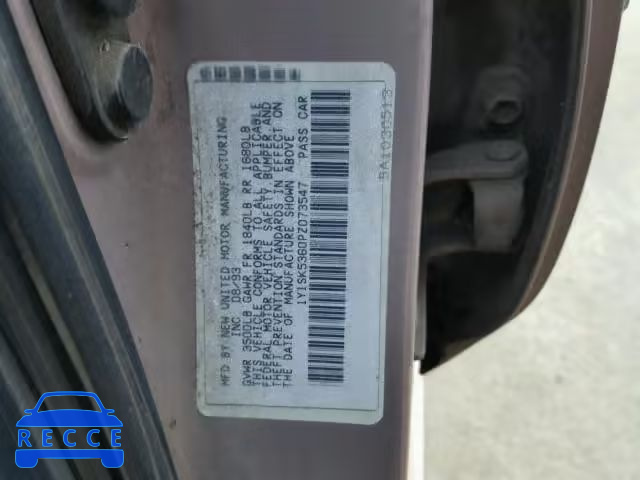 1993 GEO PRIZM BASE 1Y1SK5360PZ073547 image 9