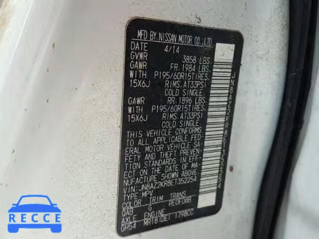 2014 NISSAN CUBE S JN8AZ2KR8ET352254 image 9