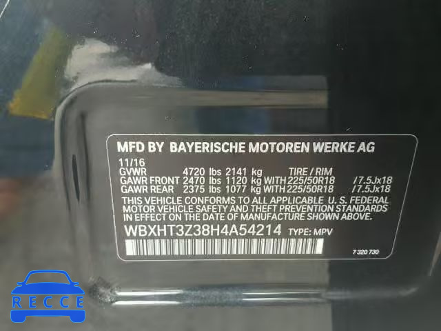 2017 BMW X1 XDRIVE2 WBXHT3Z38H4A54214 image 9