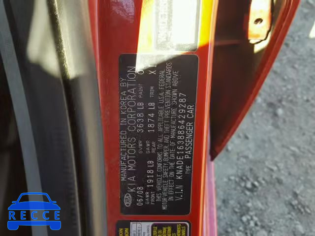 2008 KIA RIO 5 SX KNADE163886429287 image 9