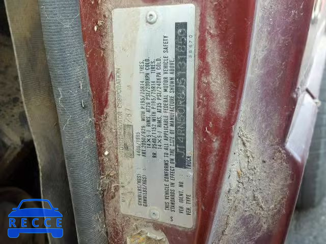 1988 TOYOTA PICKUP 1/2 JT4RN50R8J5131850 image 9