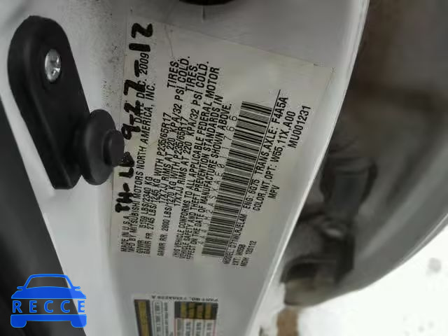 2010 MITSUBISHI ENDEAVOR L 4A4JM2ASXAE011766 image 9