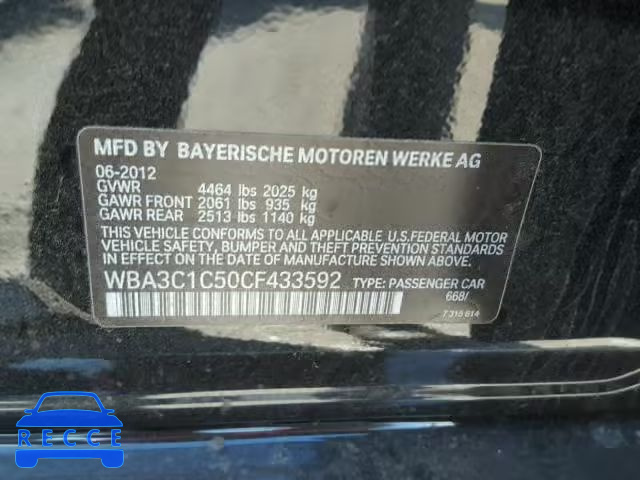 2012 BMW 328 I SULE WBA3C1C50CF433592 image 9