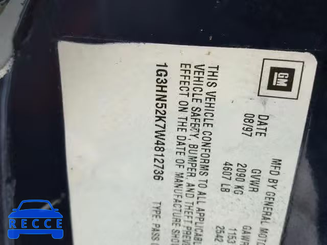 1998 OLDSMOBILE 88 BASE 1G3HN52K7W4812736 image 9