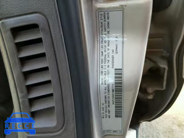2000 AUDI A8 QUATTRO WAUFL54D8YN001713 image 9