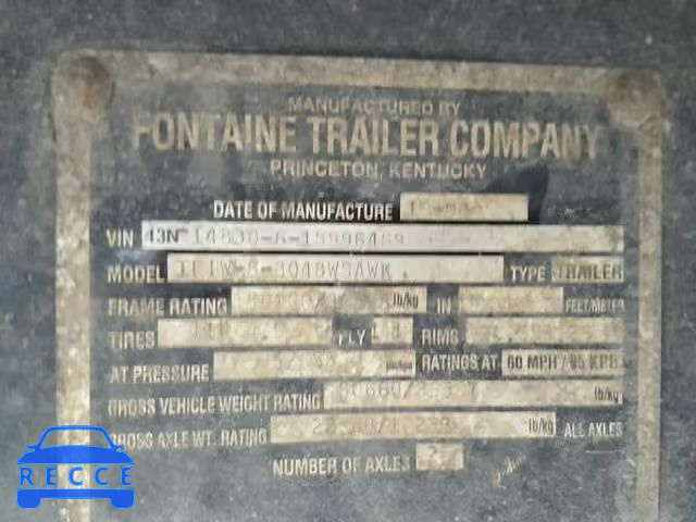 2001 FONTAINE FLATBED TR 13N14830615996469 image 9