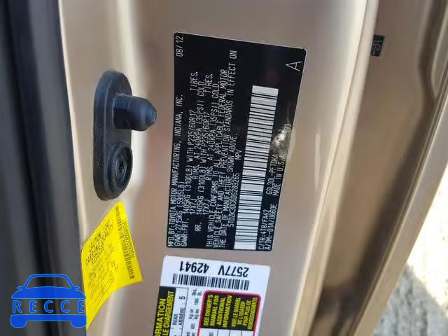 2013 TOYOTA SIENNA BAS 5TDZK3DC6DS289265 image 9