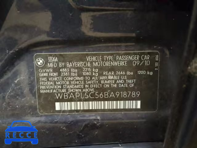 2011 BMW 335 XI WBAPL5C56BA918789 image 9