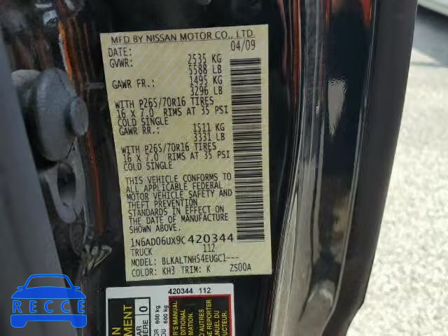 2009 NISSAN FRONTIER K 1N6AD06UX9C420344 image 9