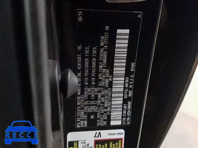 2014 TOYOTA VENZA LE 4T3BK3BB7EU108217 image 9