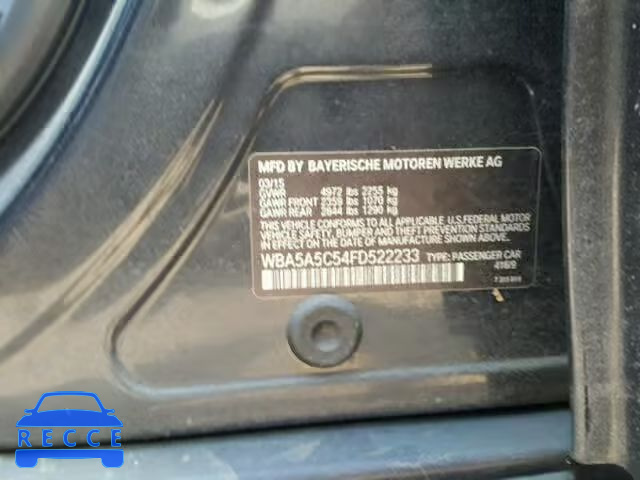 2015 BMW 528 I WBA5A5C54FD522233 image 9
