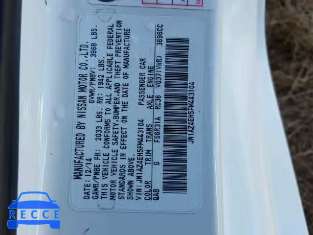 2015 NISSAN 370Z JN1AZ4EH5FM443104 Bild 9