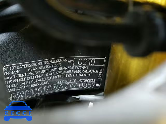 2010 BMW S 1000 RR WB1051709AZV40857 image 18