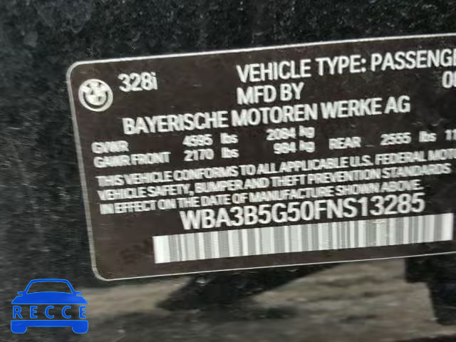 2015 BMW 328 XI SUL WBA3B5G50FNS13285 зображення 9