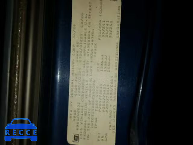 1989 GMC S TRUCK S1 1GTCT14ZXK2541096 image 9