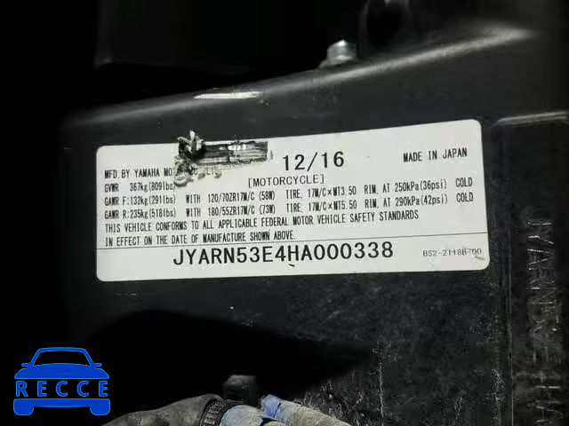 2017 YAMAHA FZ09 JYARN53E4HA000338 зображення 18