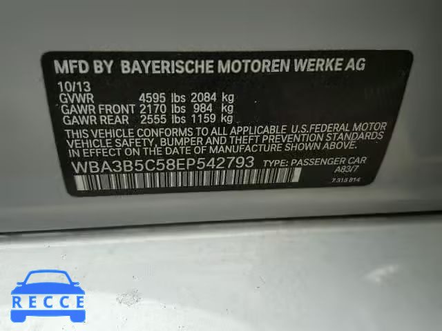 2014 BMW 328 XI SUL WBA3B5C58EP542793 Bild 9