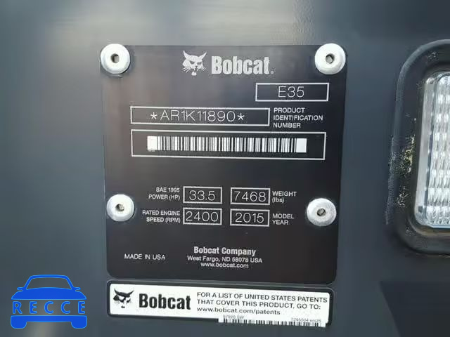 2016 BOBCAT EXCAVATOR AR1K11890 image 9