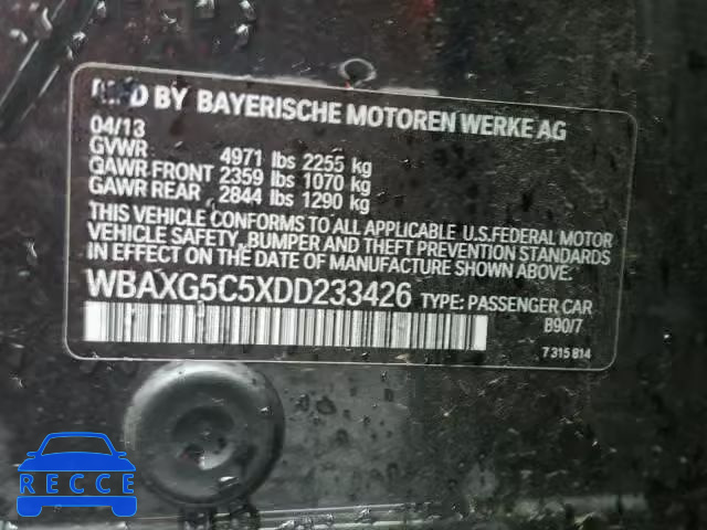 2013 BMW 528 I WBAXG5C5XDD233426 image 9
